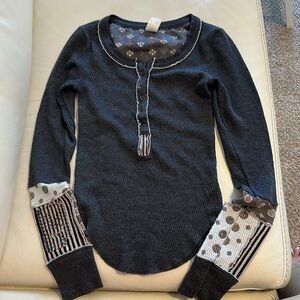 Women's Free People  Long Sleeve Top - Black